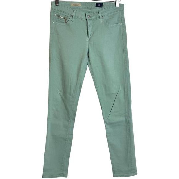 AG Adriano Goldschmied The Stevie Ankle Zip Slim Straight Leg High Rise Jeans 28 - Picture 1 of 15